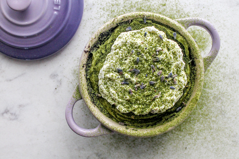 Matcha Lavender Cheesecake